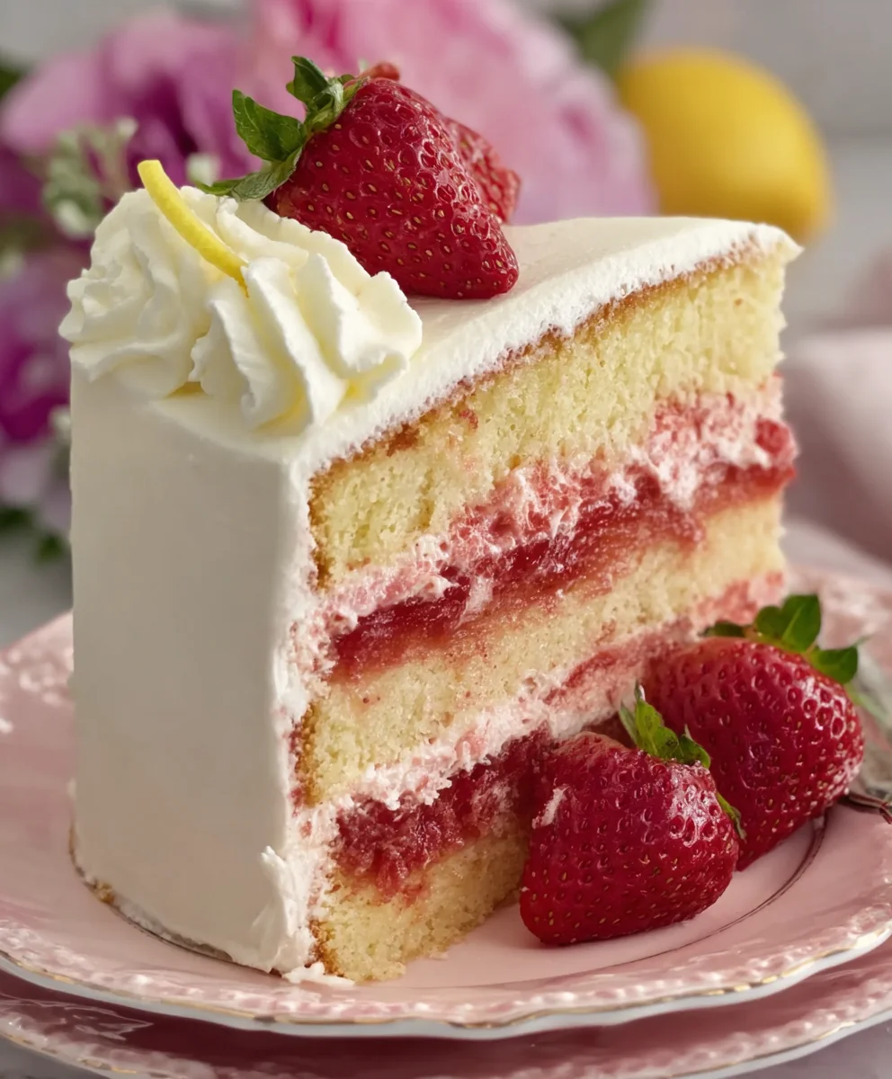 Best Strawberry Lemonade Layer Cake – Perfect for Summer!