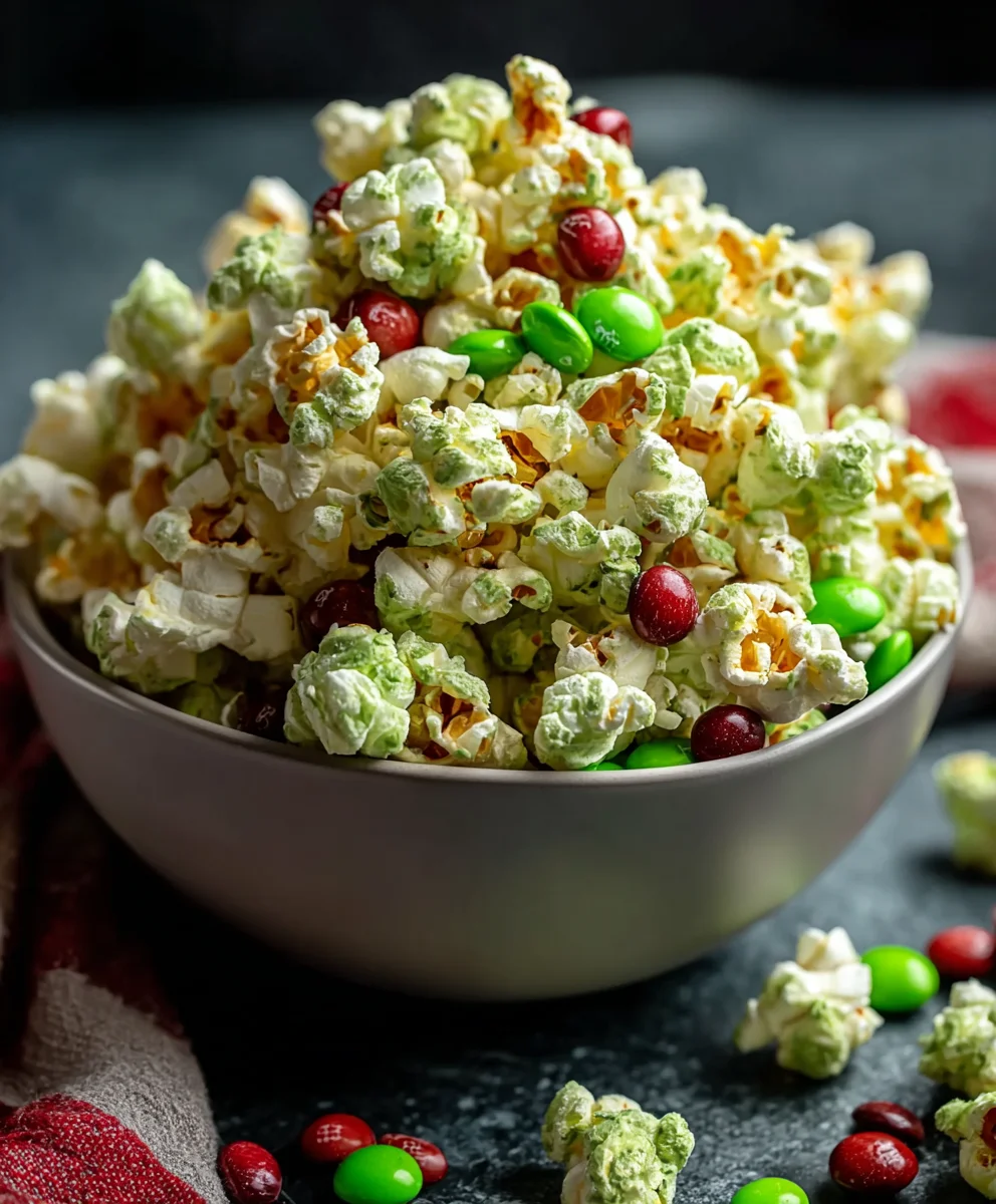 Grinch Popcorn - Festive Green Snack Idea