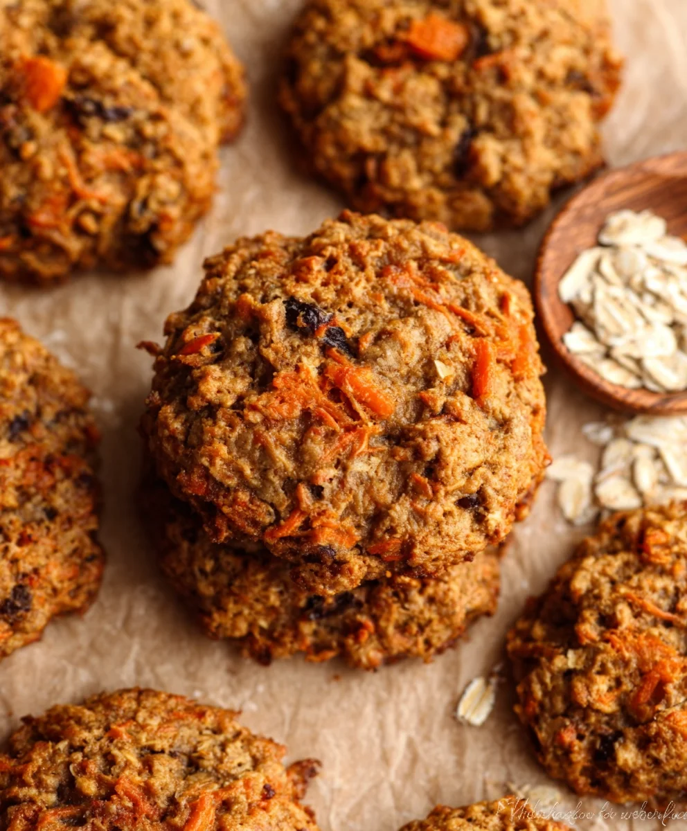 Healthy Carrot Cake Oatmeal Cookies-Wholesome Treat