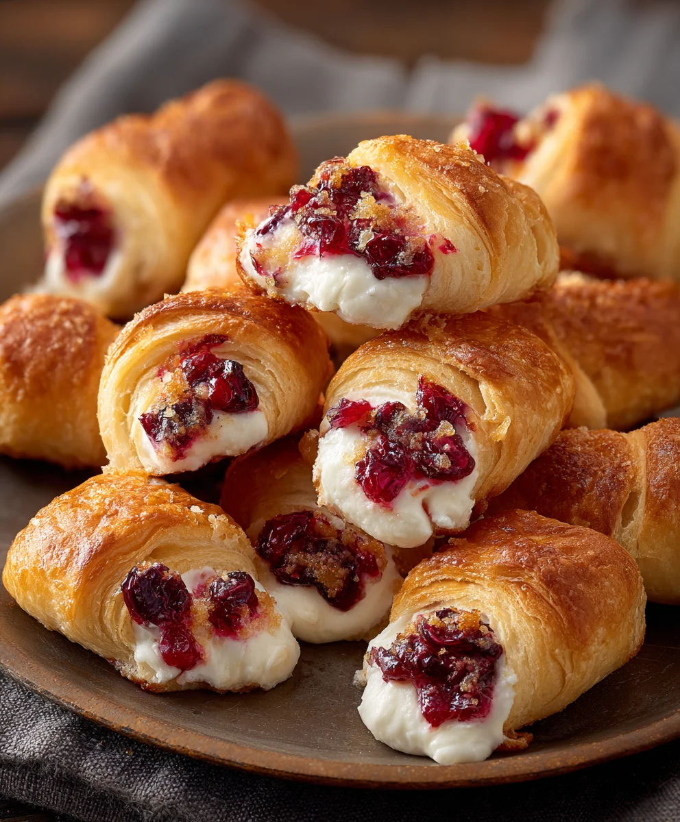 Cranberry Cream Cheese Crescent Bites-Easy Holiday Appetizer