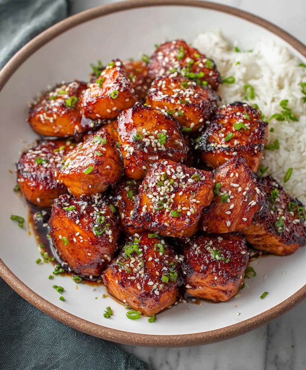 Honey Garlic Salmon Bites - Quick & Delicious Recipe