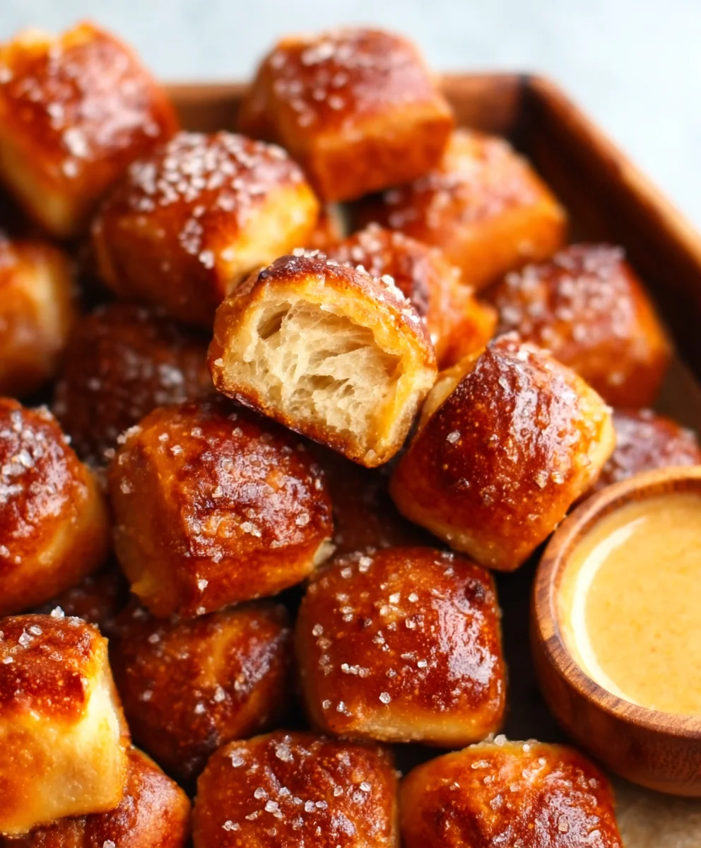 Buttery Soft Pretzel Bites- Easy Homemade Recipe