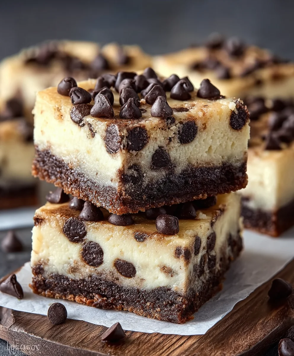Easy Chocolate Chip Cheesecake Bars Recipe