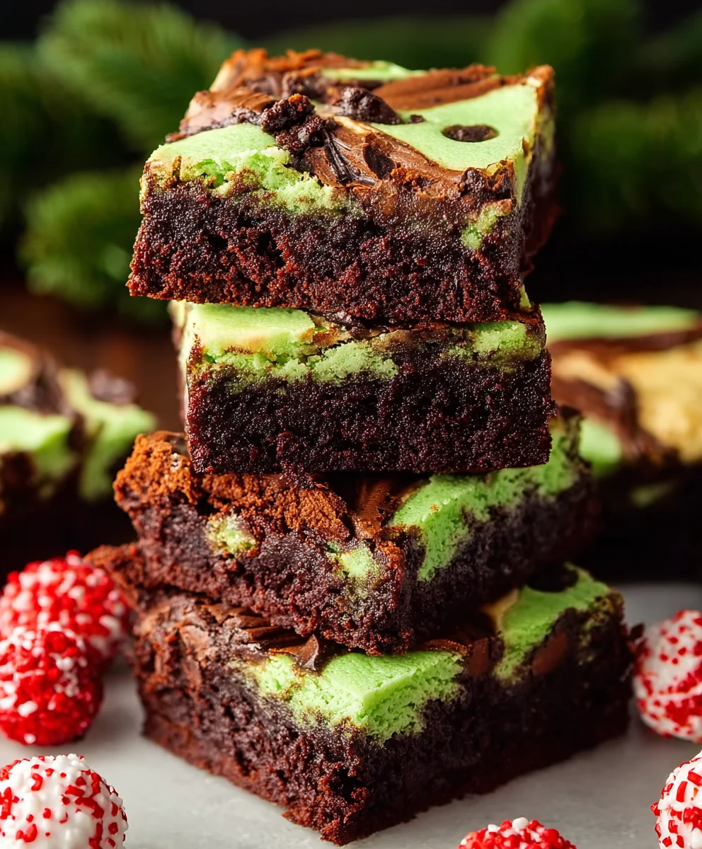 Grinch Brownies-Festive Holiday Treat Recipe