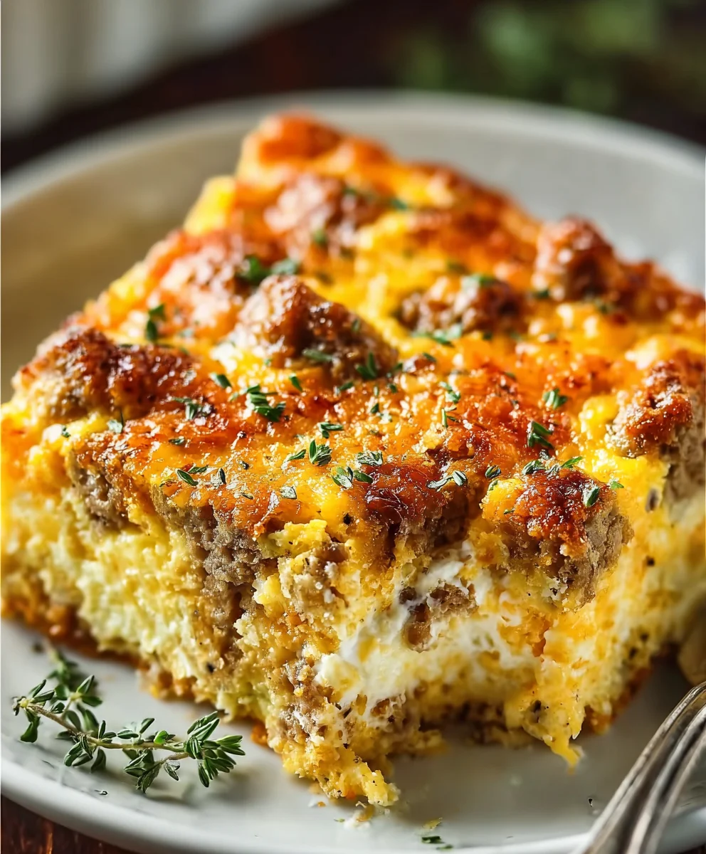 Savory Beef Sausage Cheese Casserole Easy Recipe