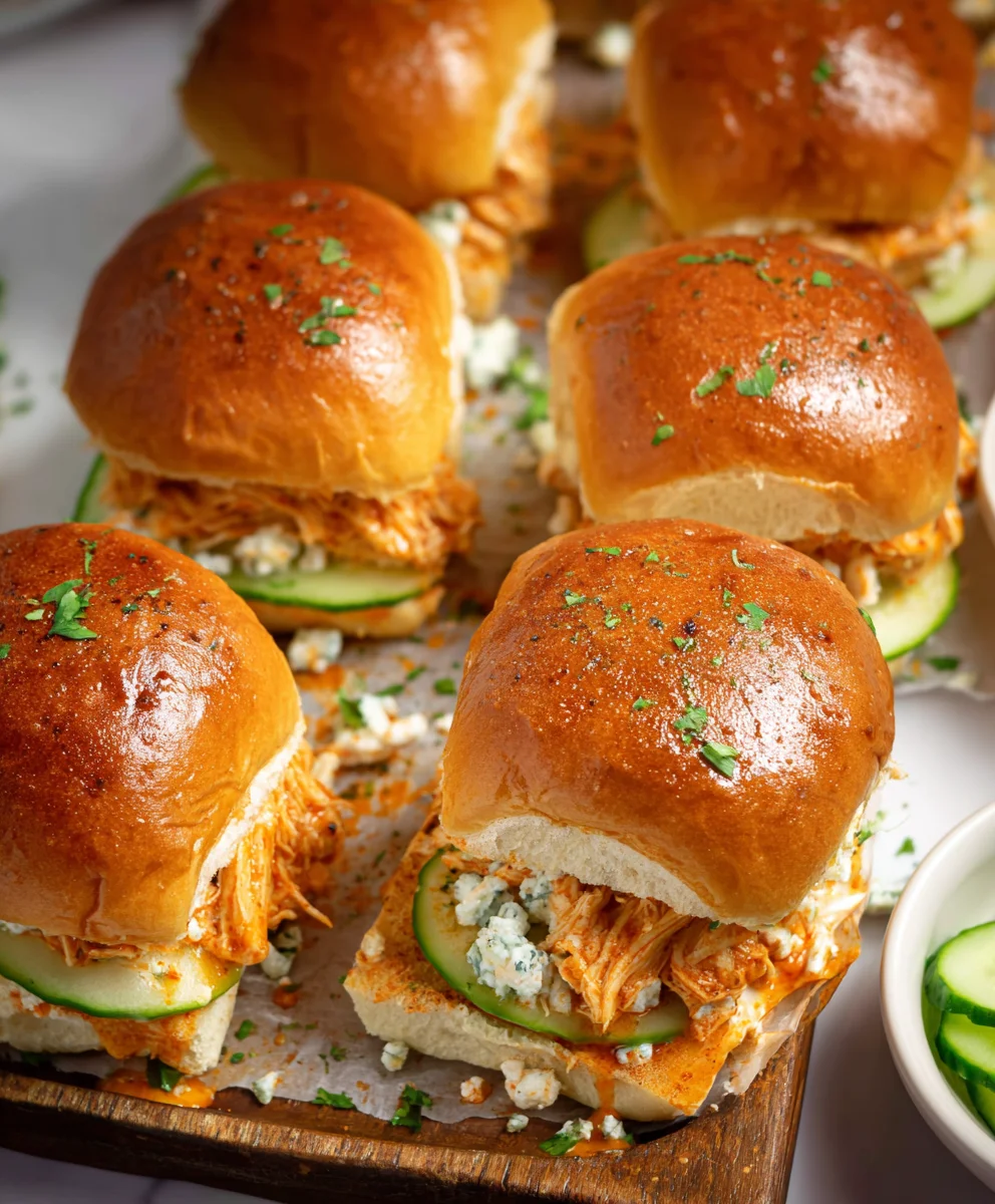 Spicy Buffalo Chicken Sliders- Easy Appetizer
