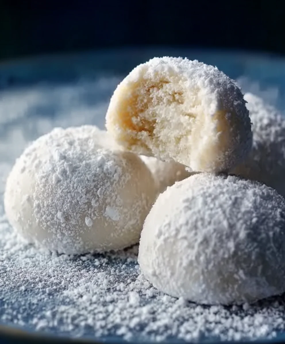 Sweetened Condensed Milk Snowball Cookies - Easy Recipe