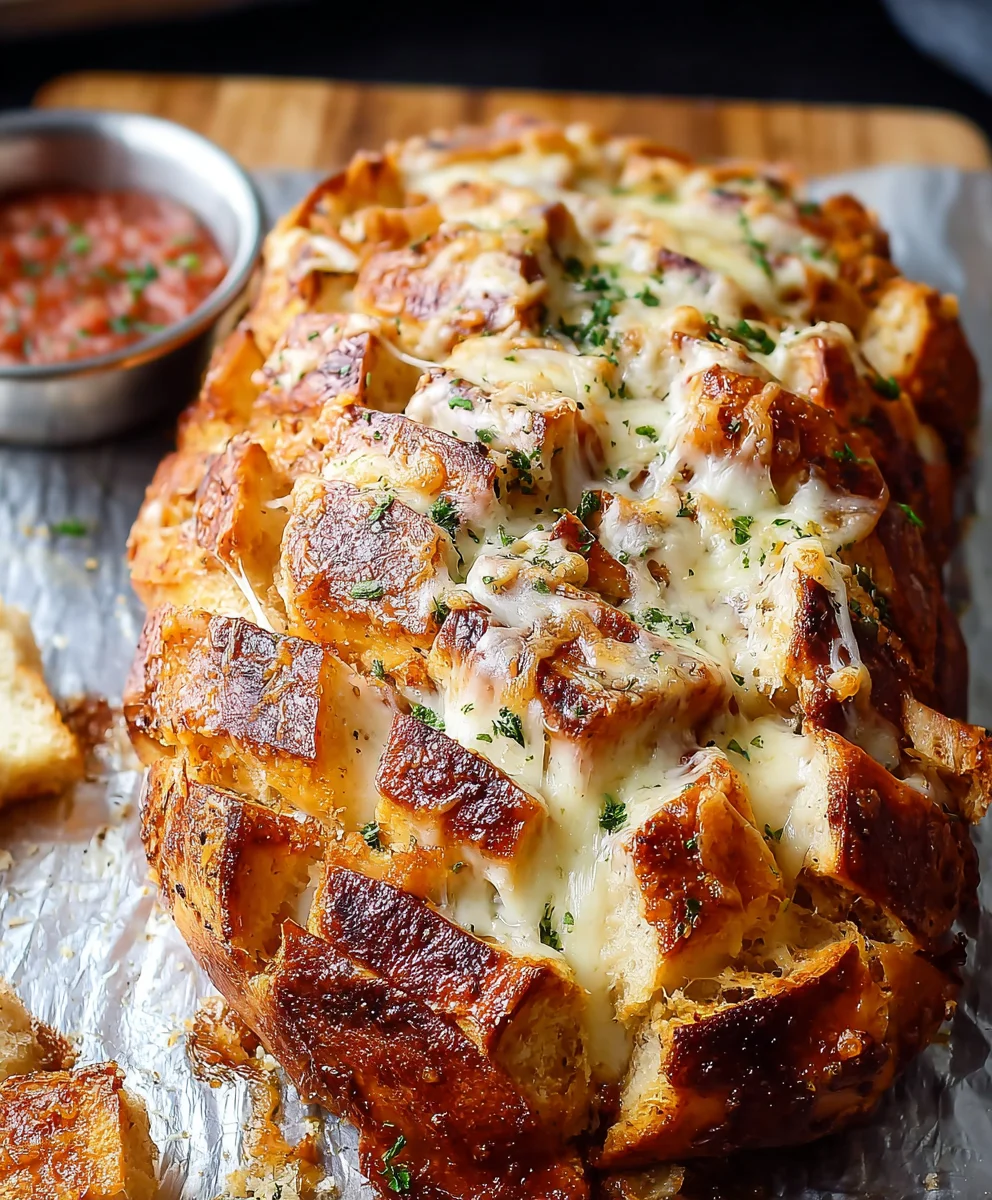 Cheesy Pull Apart Pizza Bread-Easy Family Favorite