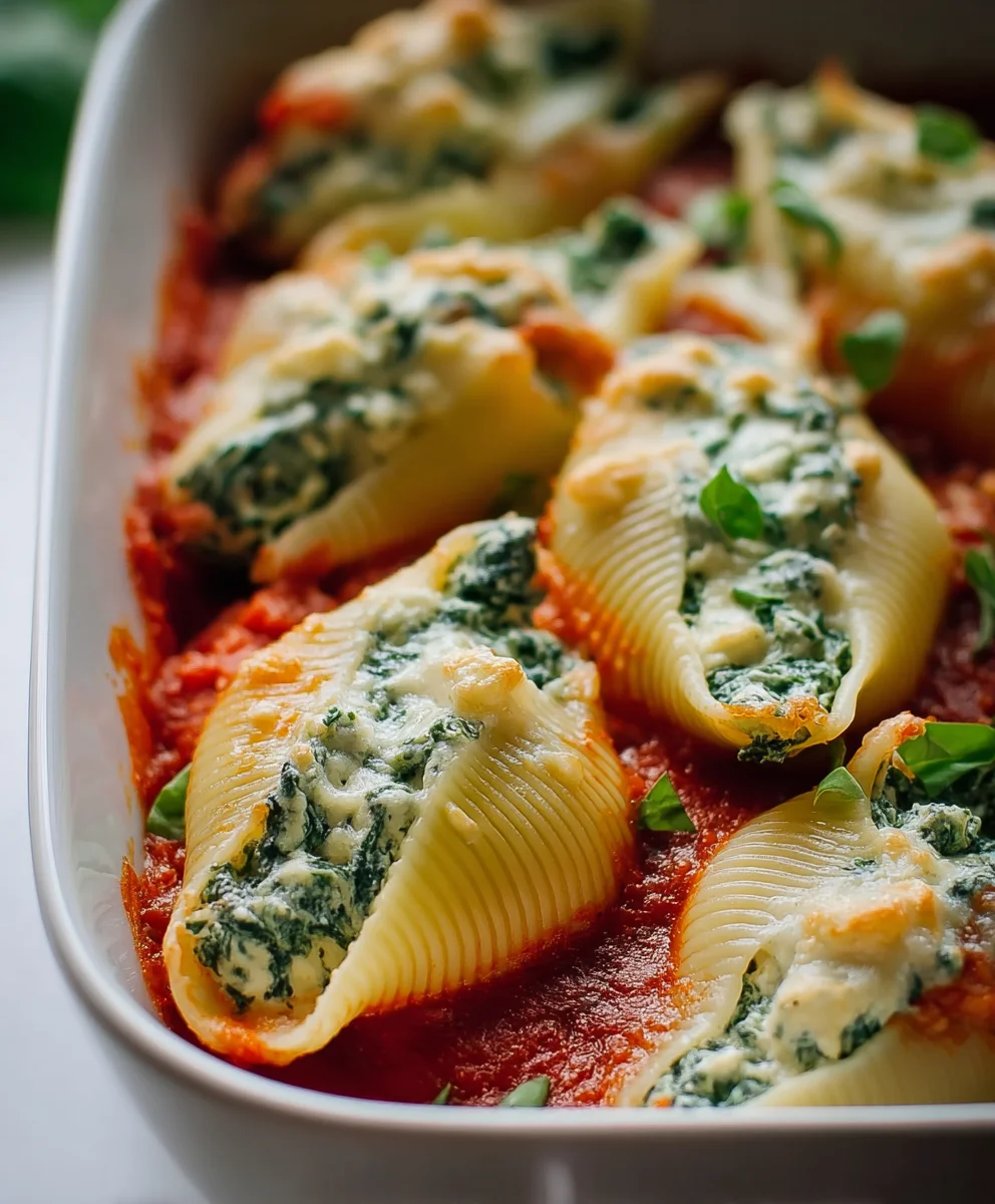 Spinach Ricotta Stuffed Shells - Easy Comfort Food