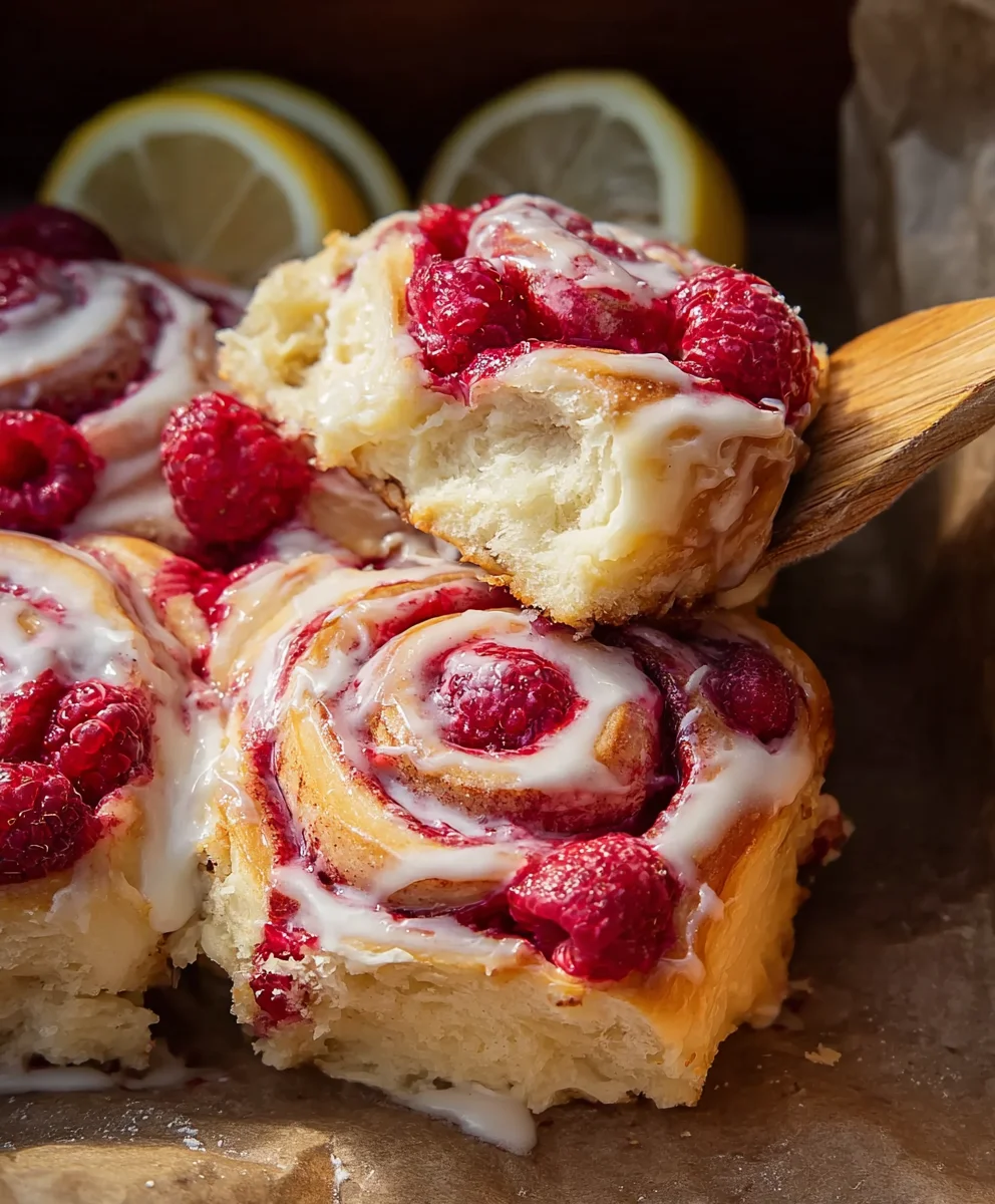 Brioche Raspberry Lemon Rolls- Sweet & Tangy Bliss