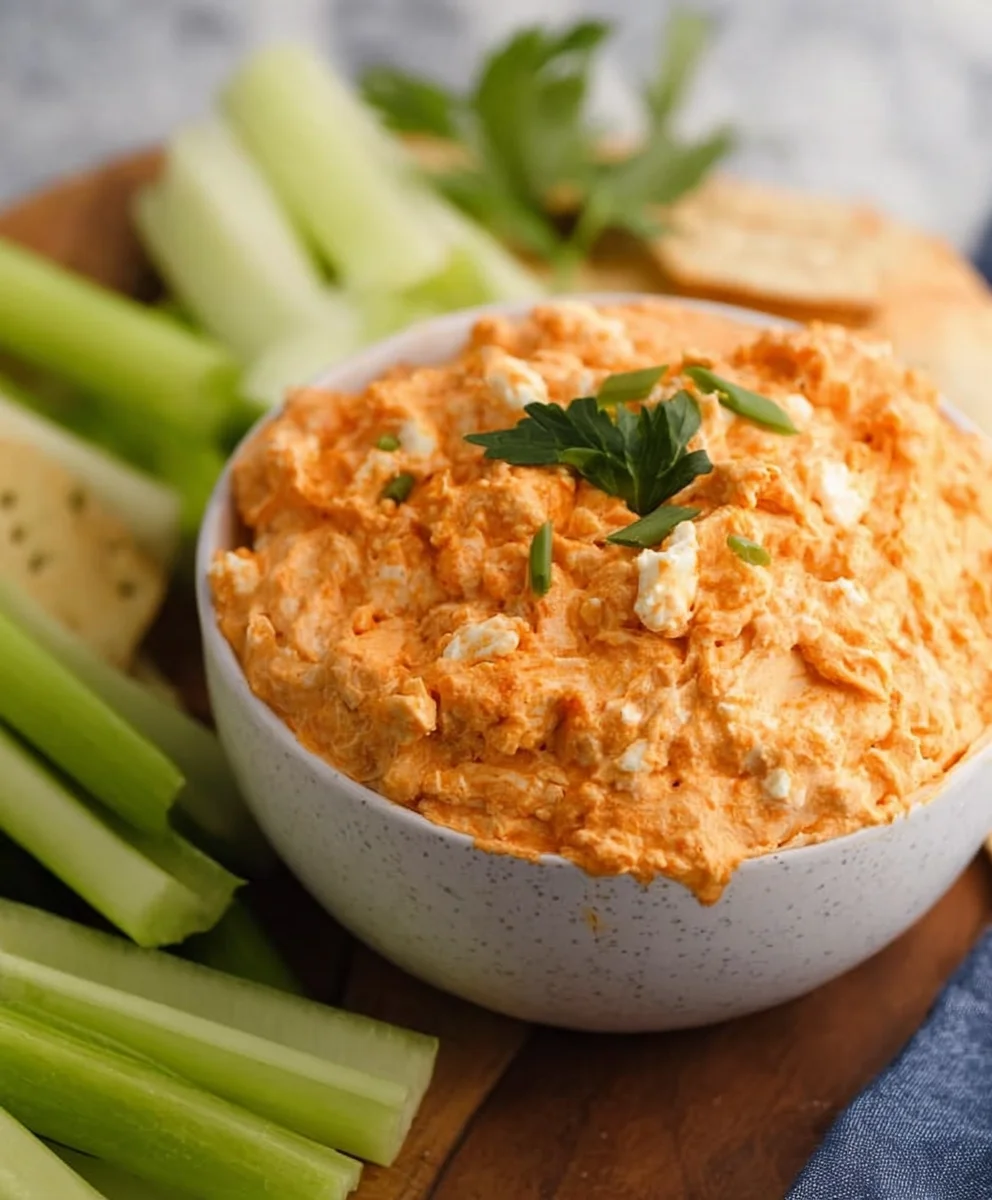 Easy Creamy Buffalo Chicken Dip Recipe