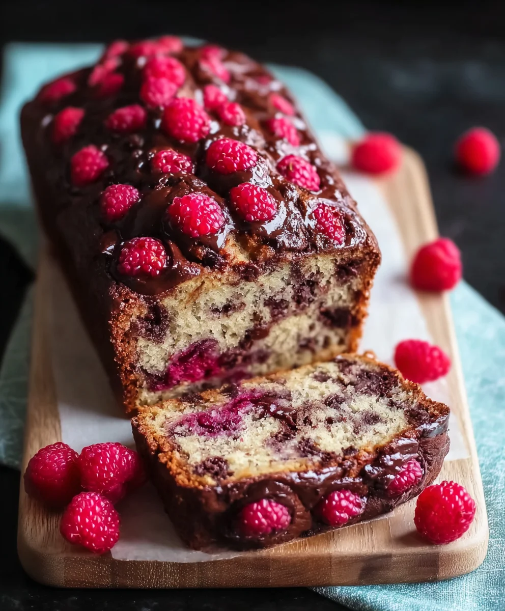 Raspberry Dark Chocolate Banana Bread Recipe