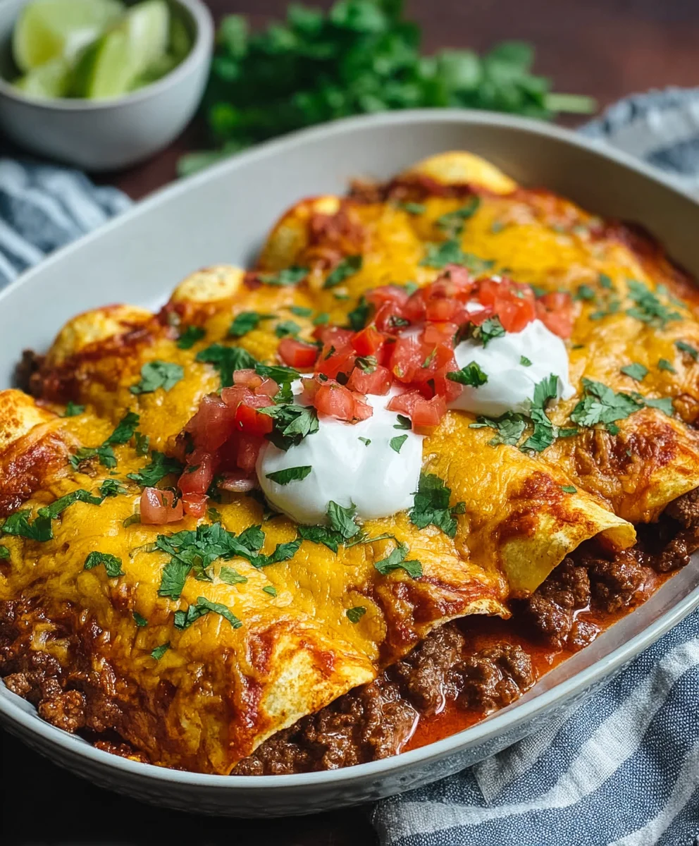 Tex-Mex Beef Enchiladas- Easy Flavorful Recipe