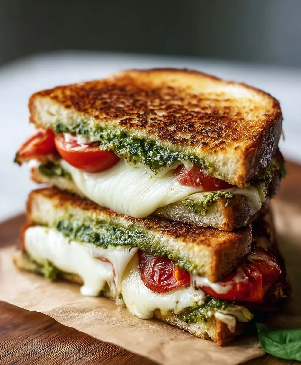Pesto Grilled Cheese Sandwich- Easy & Delicious