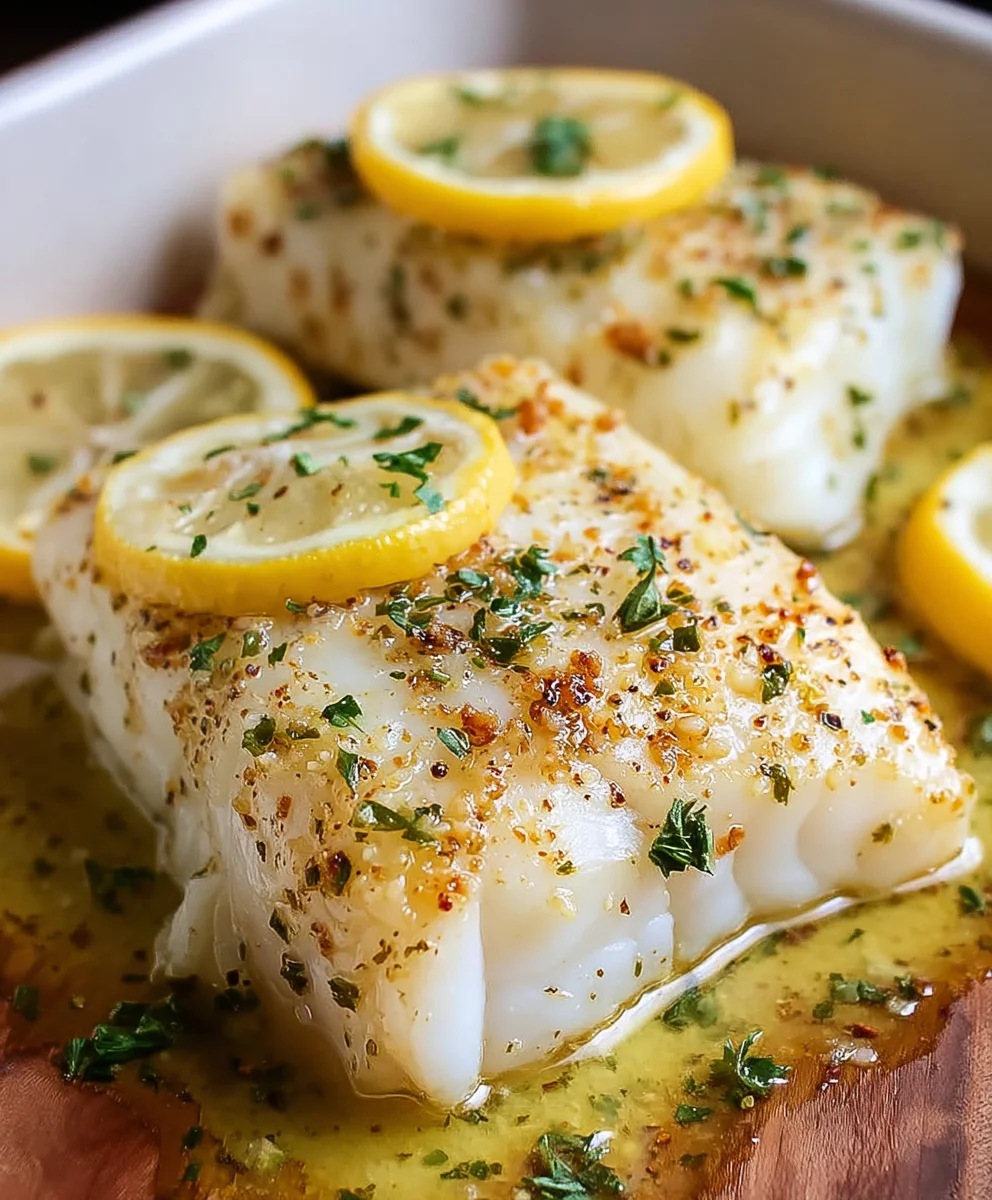 Lemon Garlic Butter Baked Cod-Easy & Flavorful