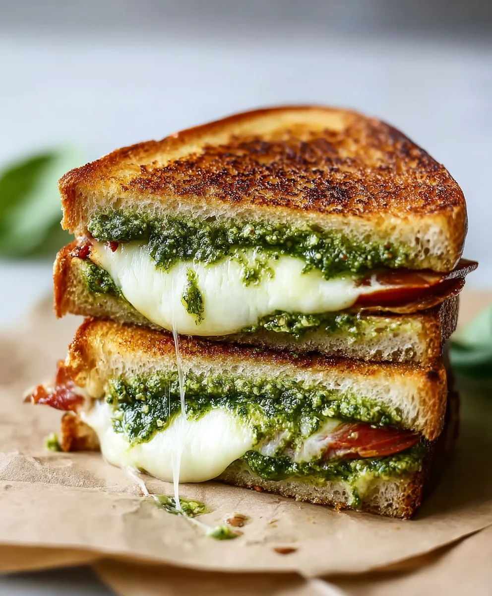 Pesto Grilled Cheese Sandwich- Easy & Delicious