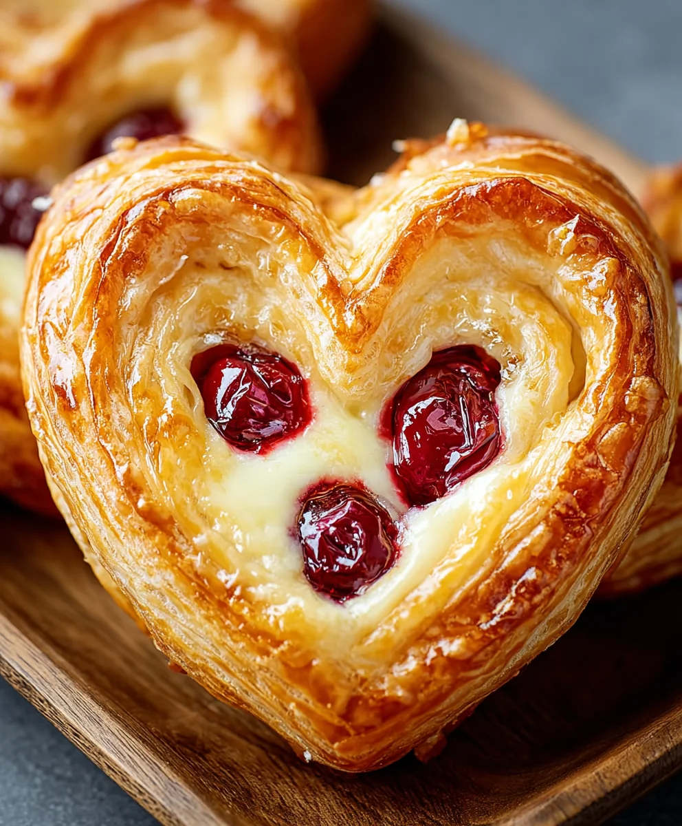 Cherry Cheese Danish-Heart Shaped-Festive Treat