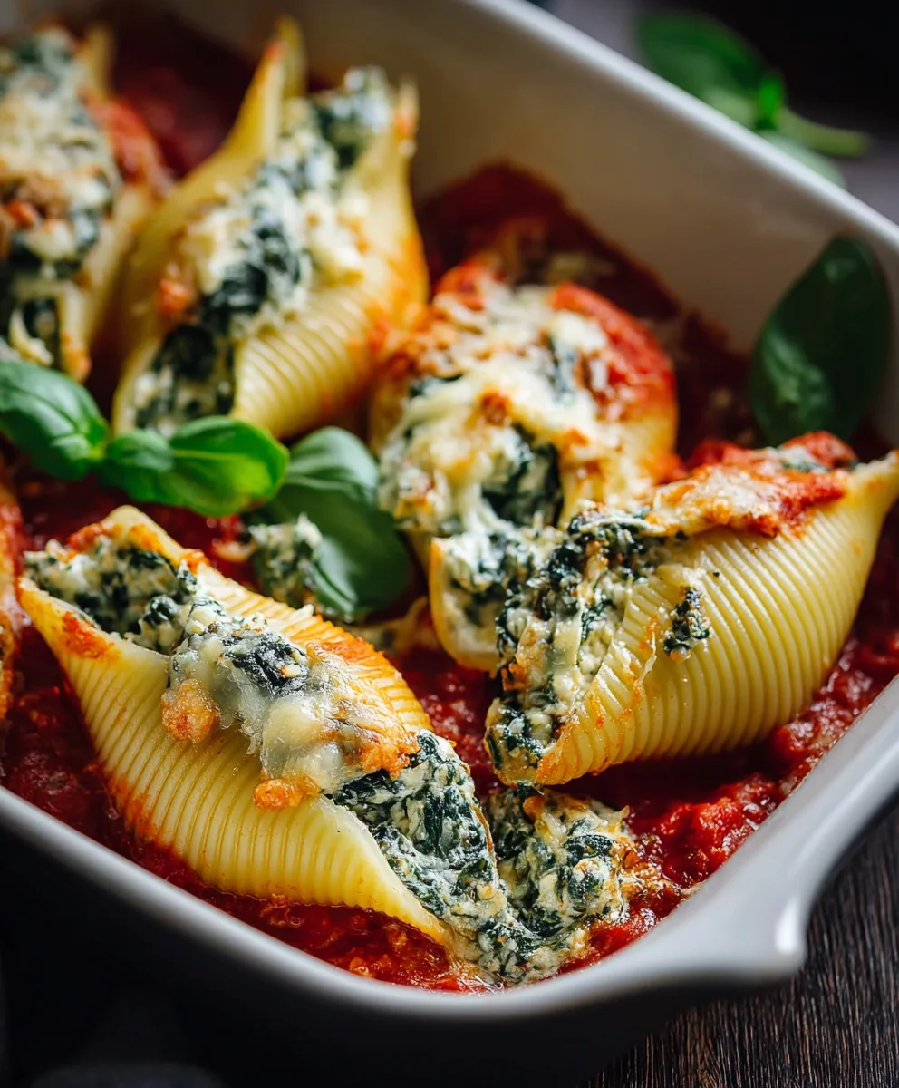 Spinach Ricotta Stuffed Shells - Easy Comfort Food