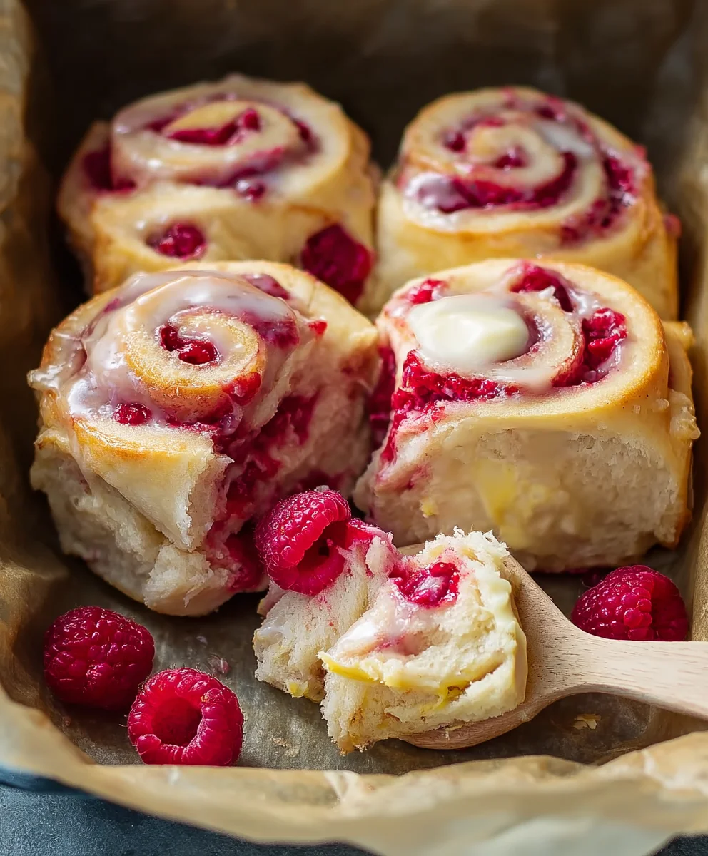 Brioche Raspberry Lemon Rolls- Sweet & Tangy Bliss