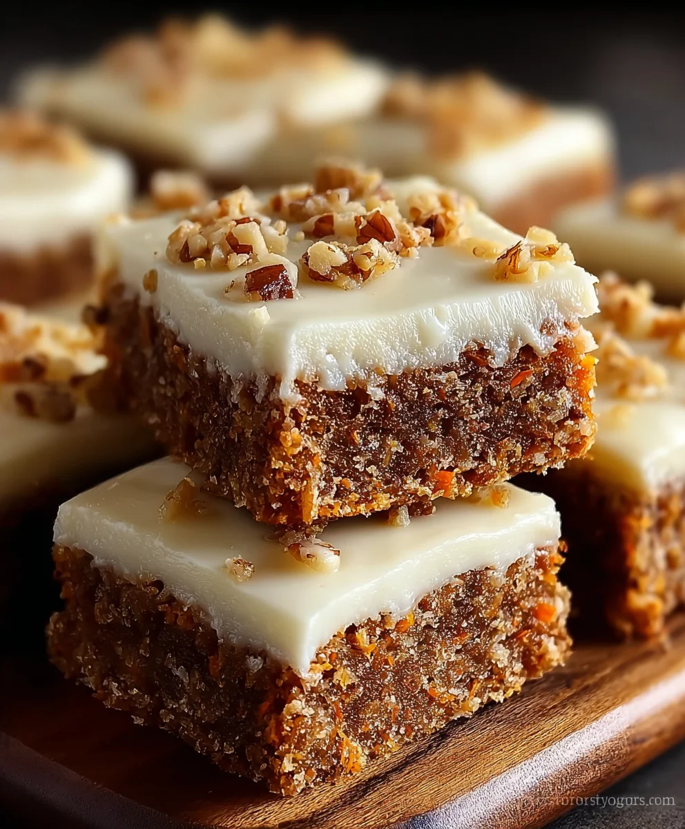 Easy Carrot Cake Bars-Flavorful & Delicious Dessert
