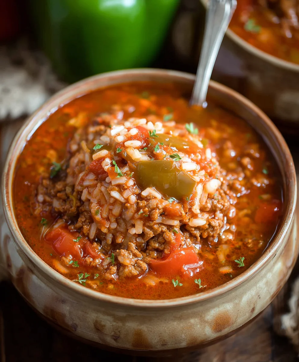 Easy Stuffed Pepper Soup Recipe - Hearty & Delicious