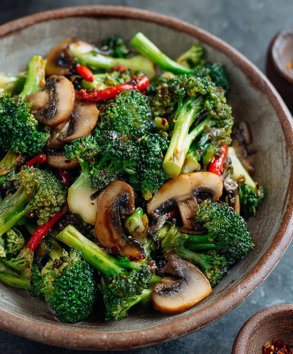 Broccoli Mushroom Stir Fry Quick & Easy Dinner