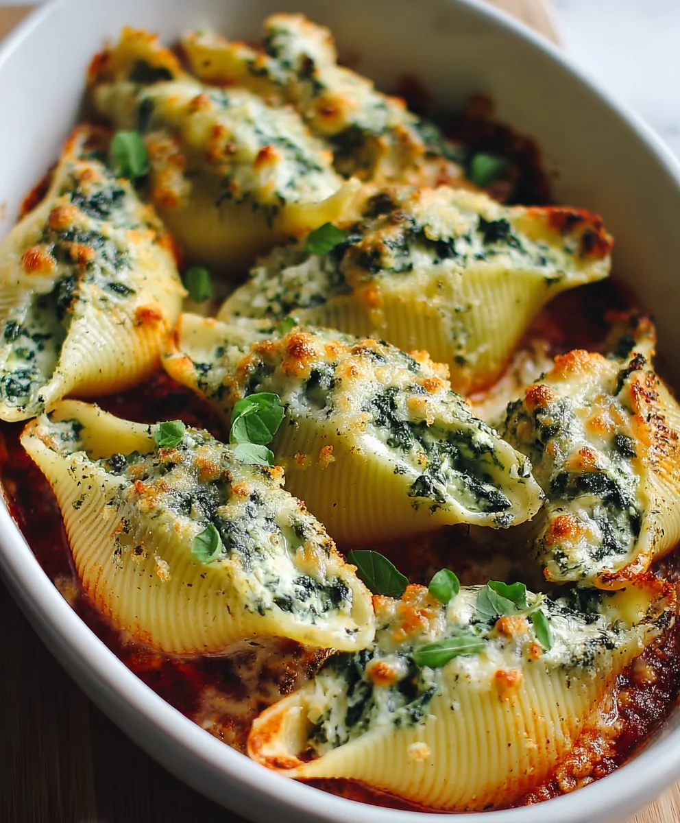 Spinach Ricotta Stuffed Shells Easy Dinner Recipe