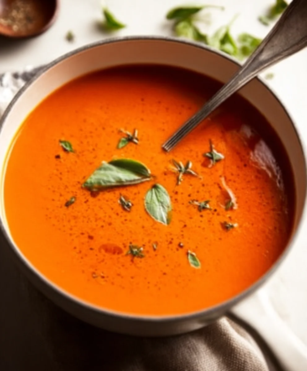 Creamy Tomato Soup From Canned Tomatoes - Winter Comfort