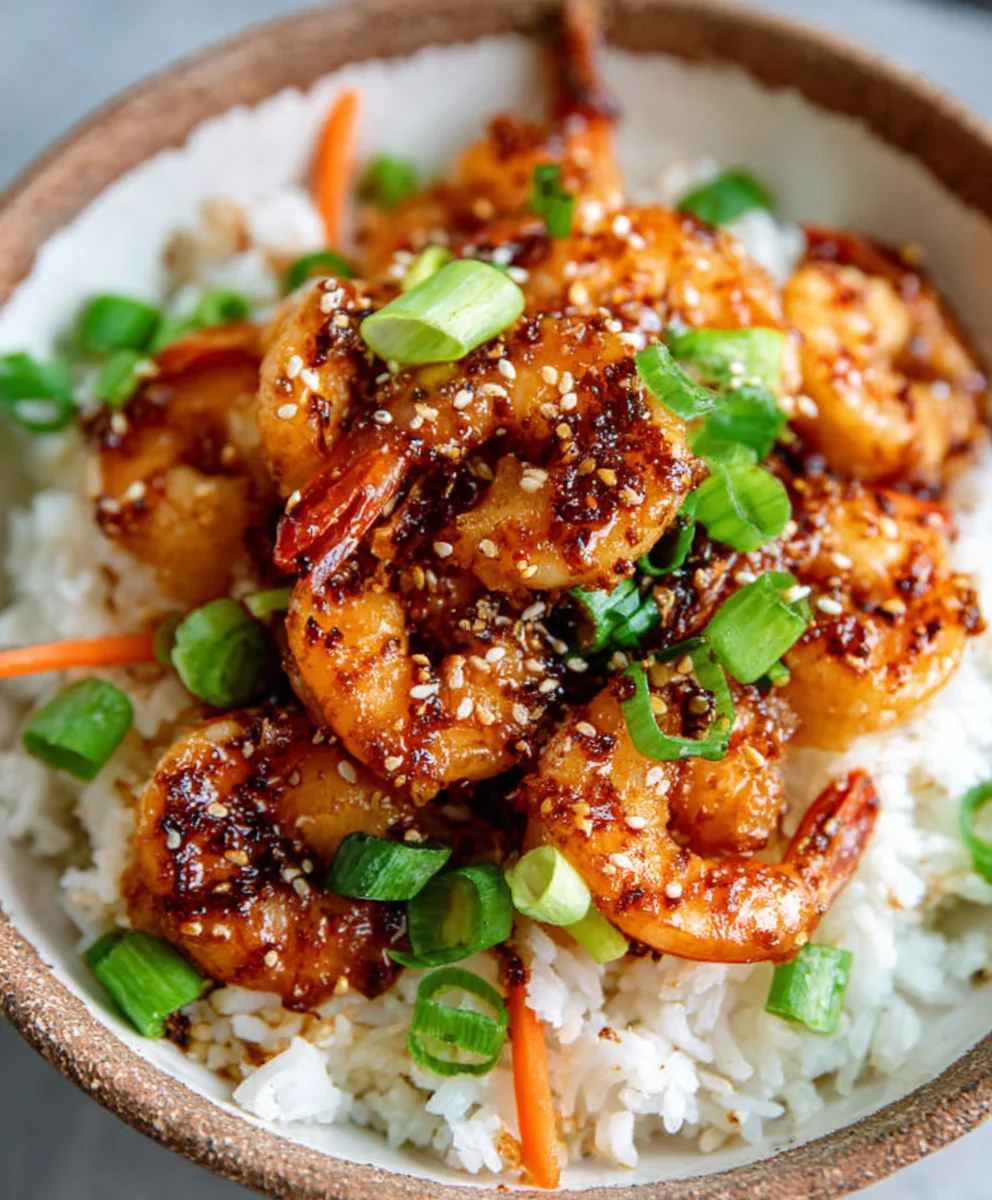 Honey Garlic Shrimp Bowls-Quick & Flavorful Recipe