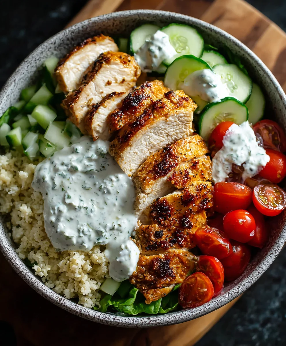 Easy Greek Chicken Gyro Bowl Recipe