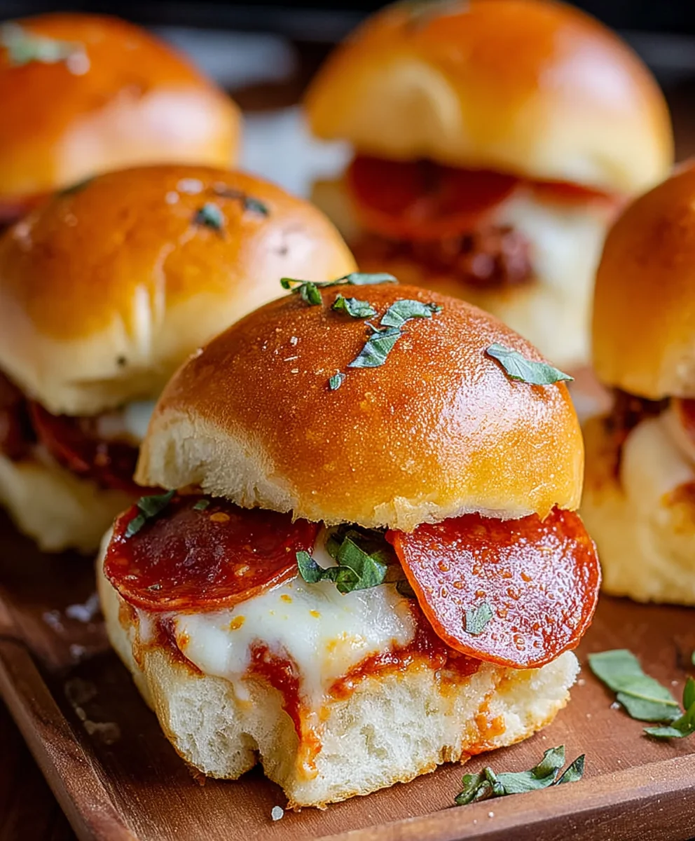 Beef Beef Pepperoni Pizza Sliders- Easy Appetizer