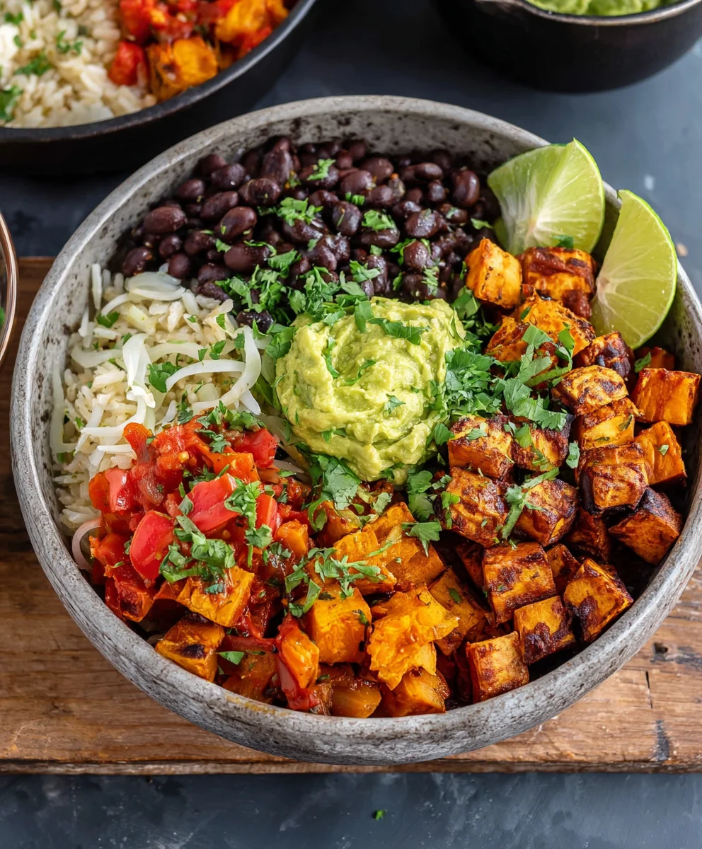 Vegan Burrito Bowls-Sweet Potato Black Bean GF