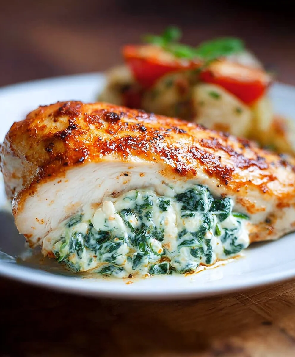 Spinach Stuffed Chicken Breasts- Easy & Delicious Recipe