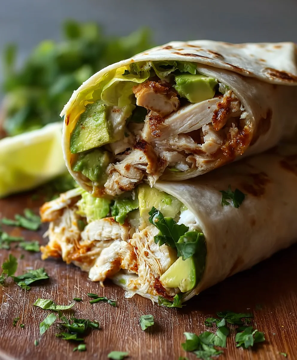 Easy Chicken Avocado Wrap Recipe- Quick Lunch