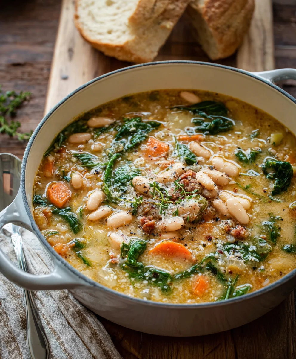 Tuscan White Bean Soup-Hearty Comfort Food Recipe