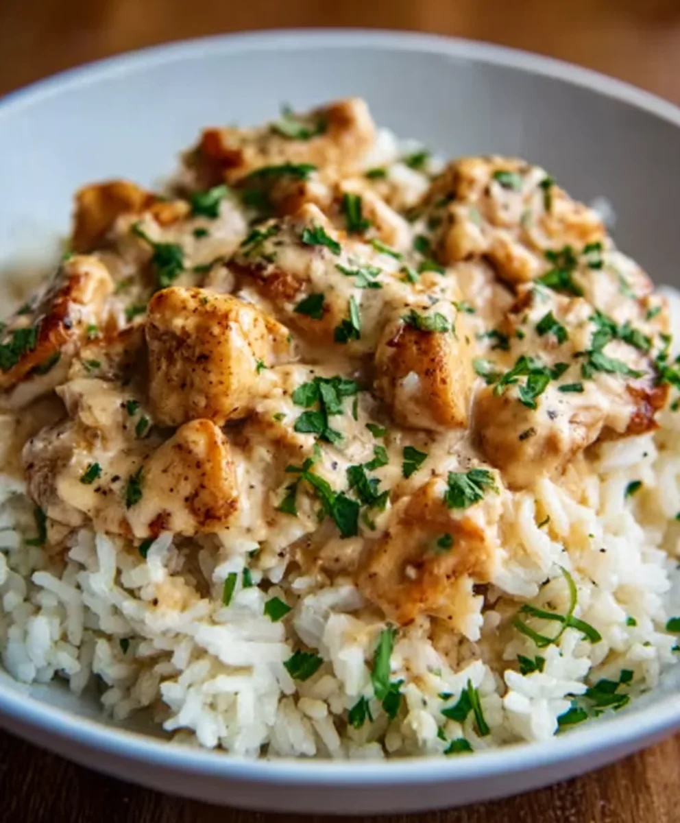 Best Smothered Chicken and Rice Easy Recipe