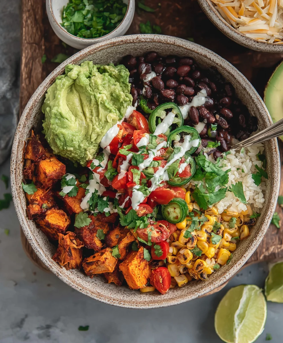 Vegan Burrito Bowls-Sweet Potato Black Bean GF