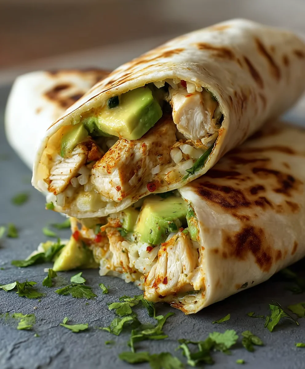 Easy Chicken Avocado Wrap Recipe- Quick Lunch