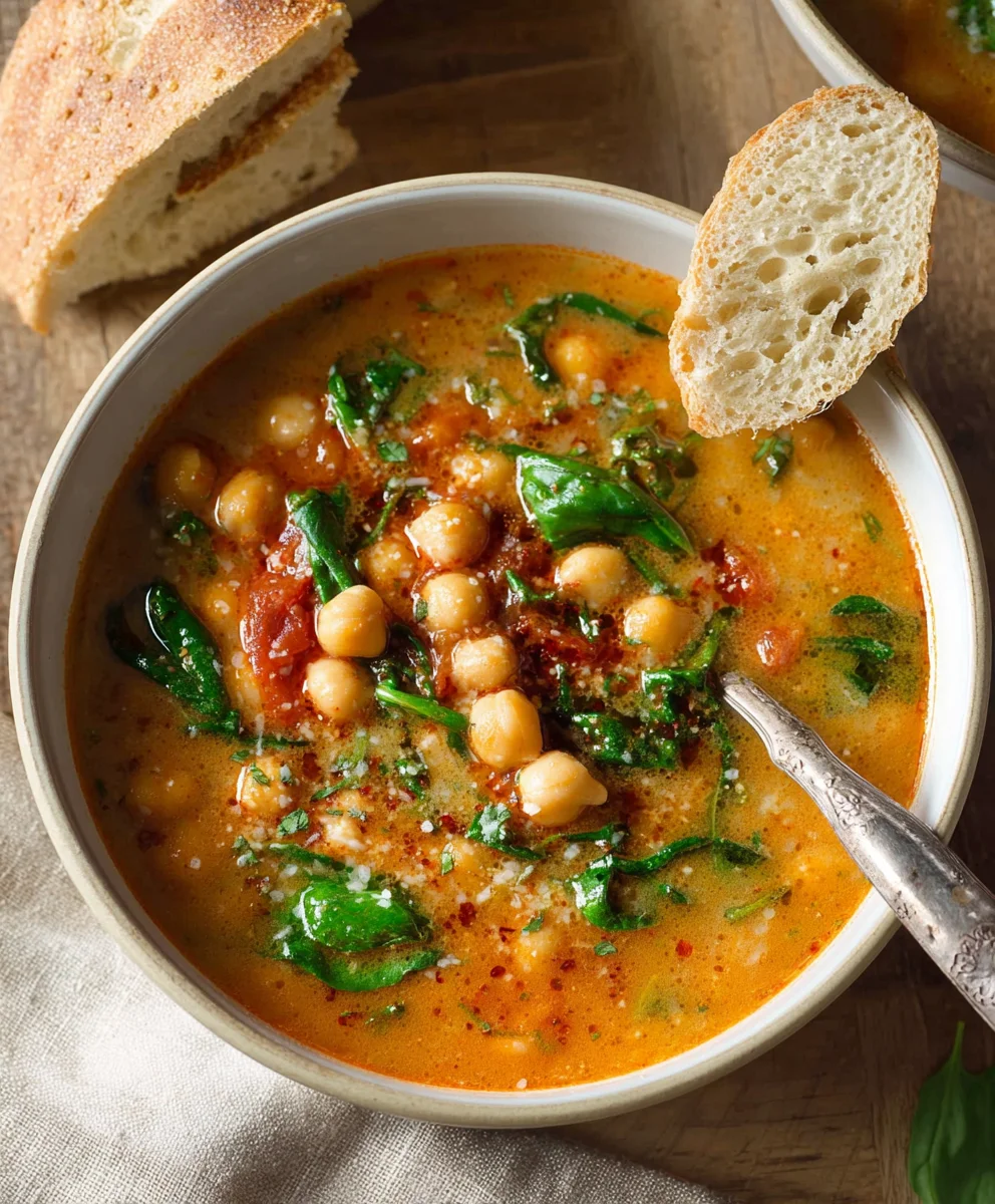 Hearty Tuscan Garbanzo Bean Soup Recipe - Delicious & Easy