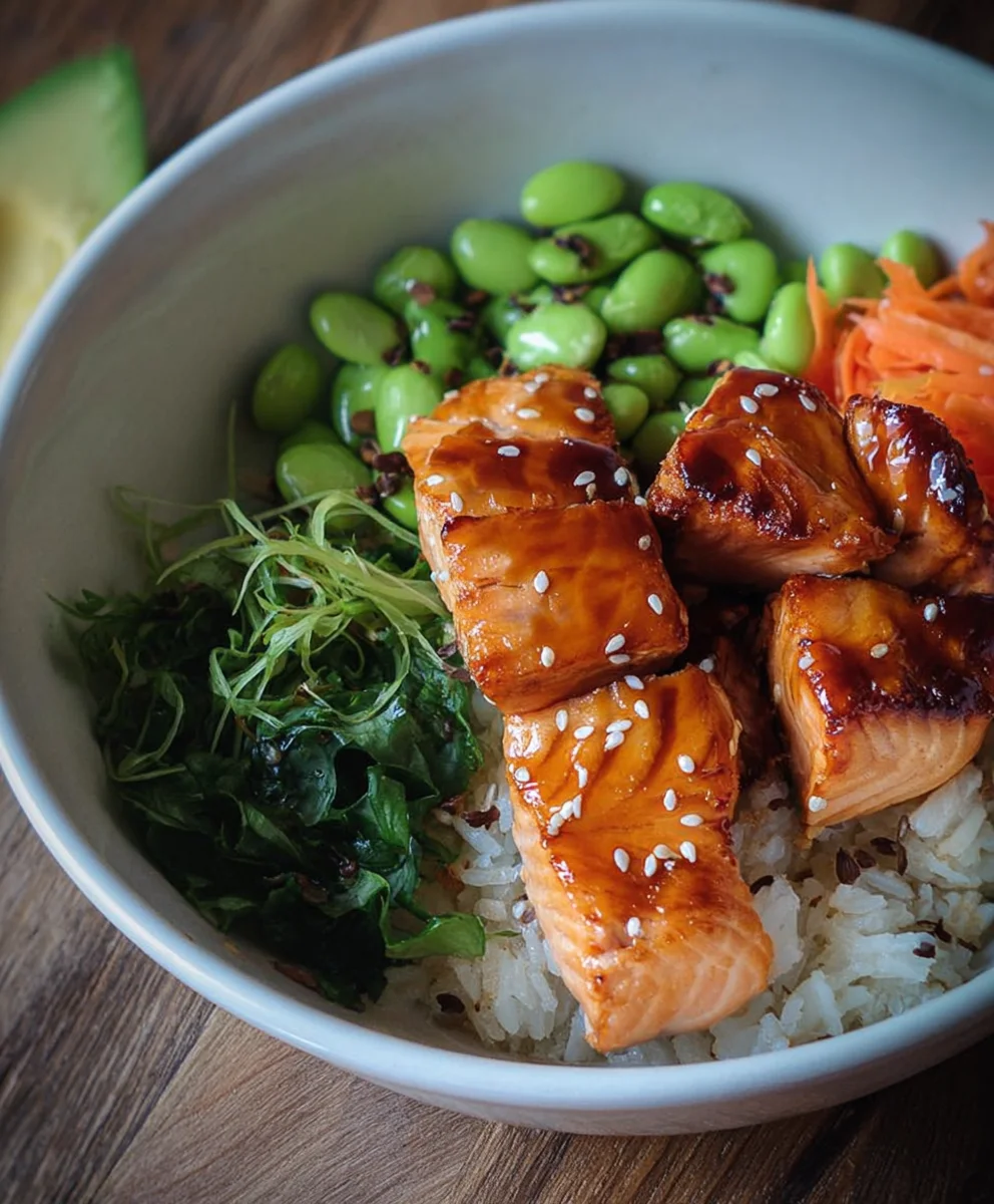 Easy Teriyaki Salmon Sushi Bowl Gluten-Free
