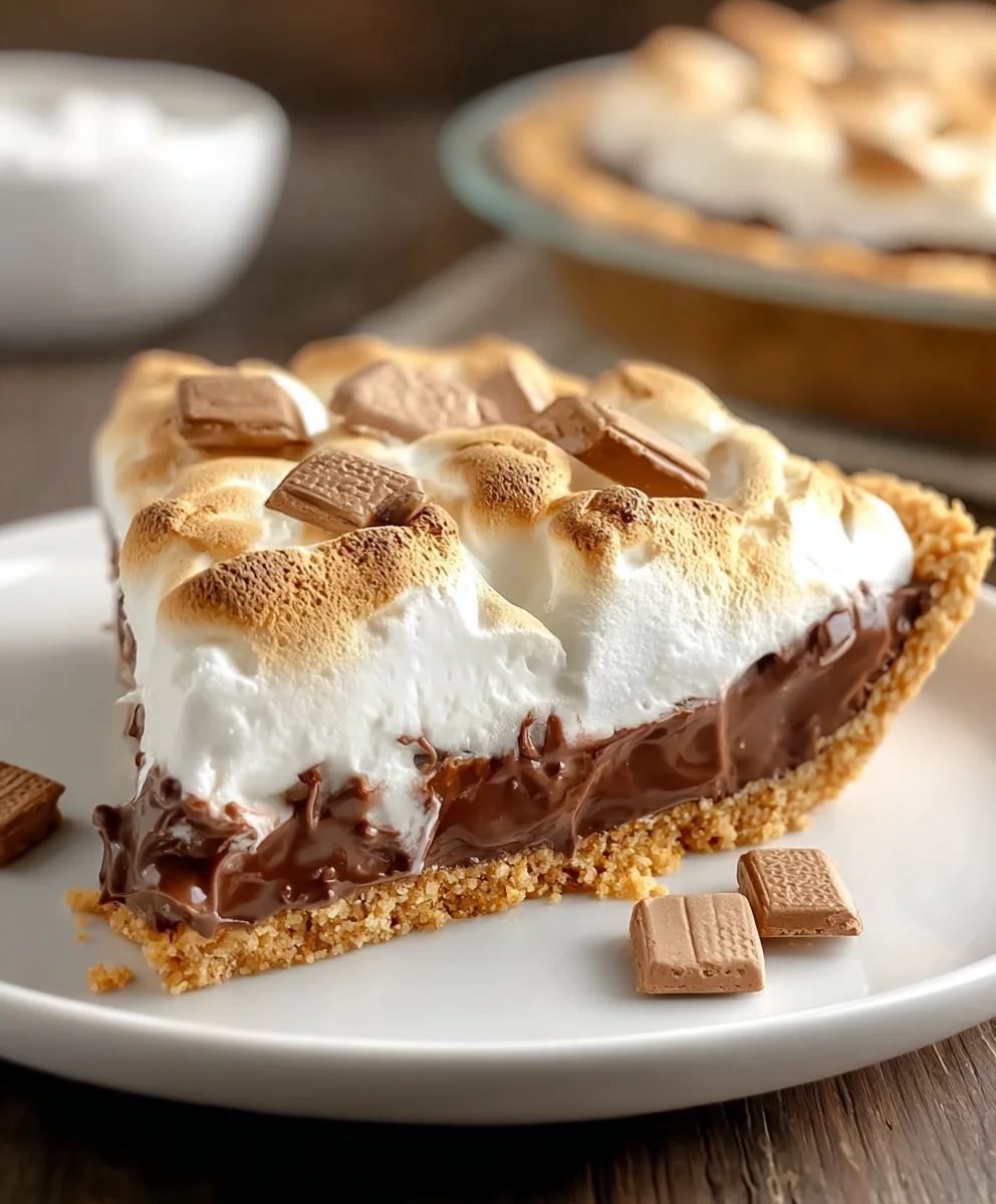 Decadent S'mores Pie Recipe-Quick Easy Dessert