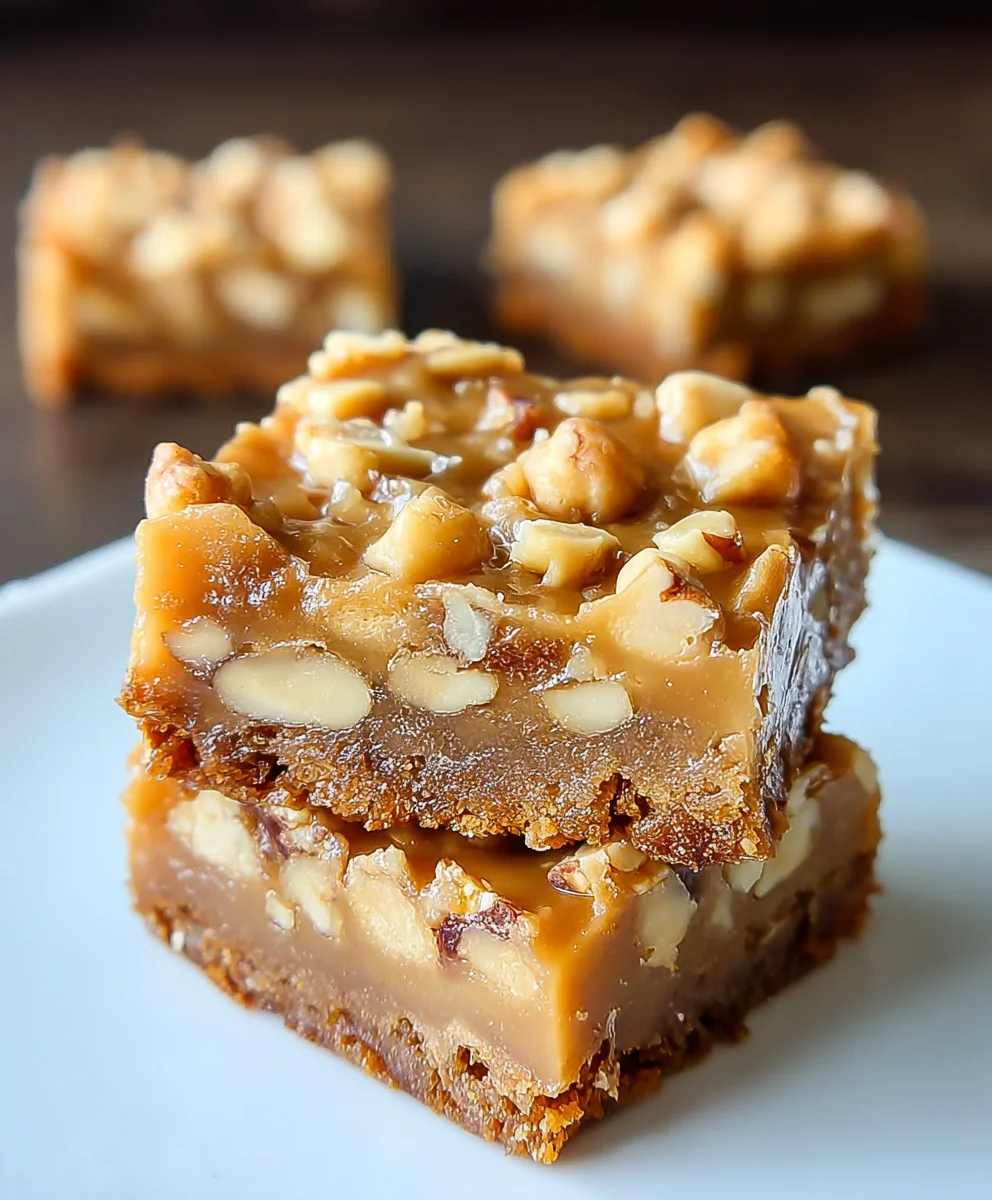Gooey Butterscotch Nut Bars-Easy & Delicious Recipe