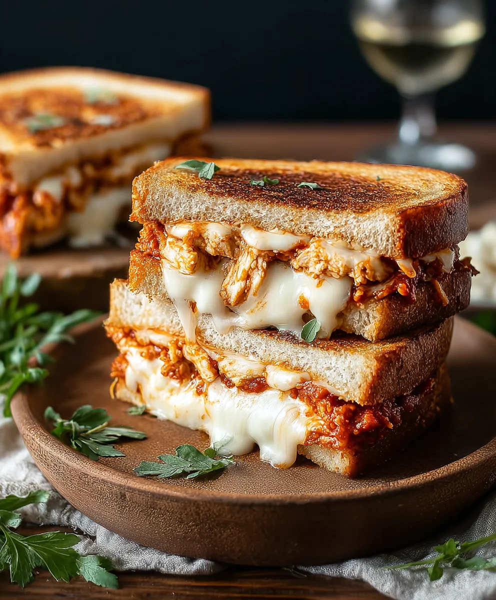 Lazy Chicken Parmesan Grilled Cheese - Easy Recipe