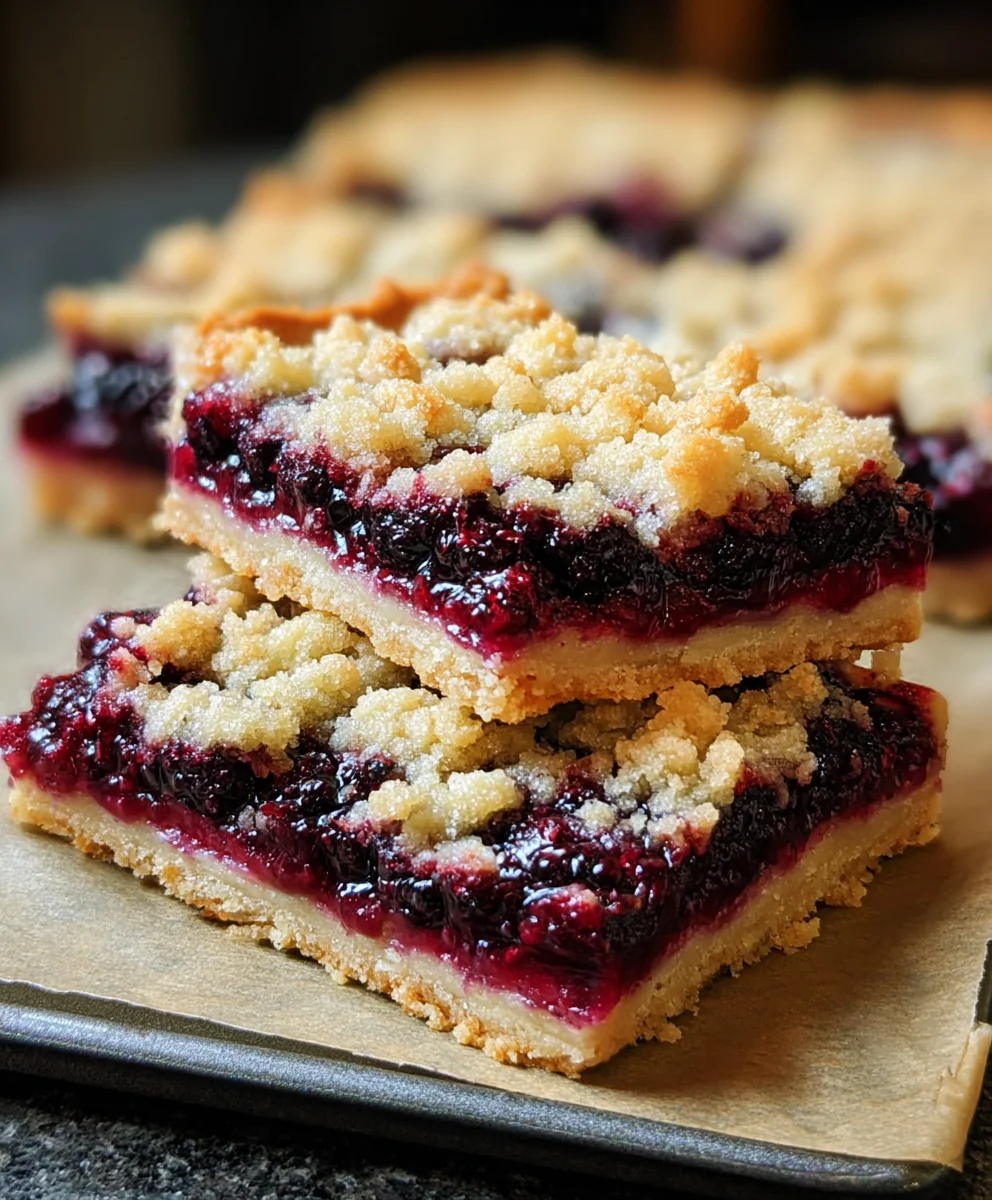 Blackberry Pie Crum extractble Bars-Easy Recipe