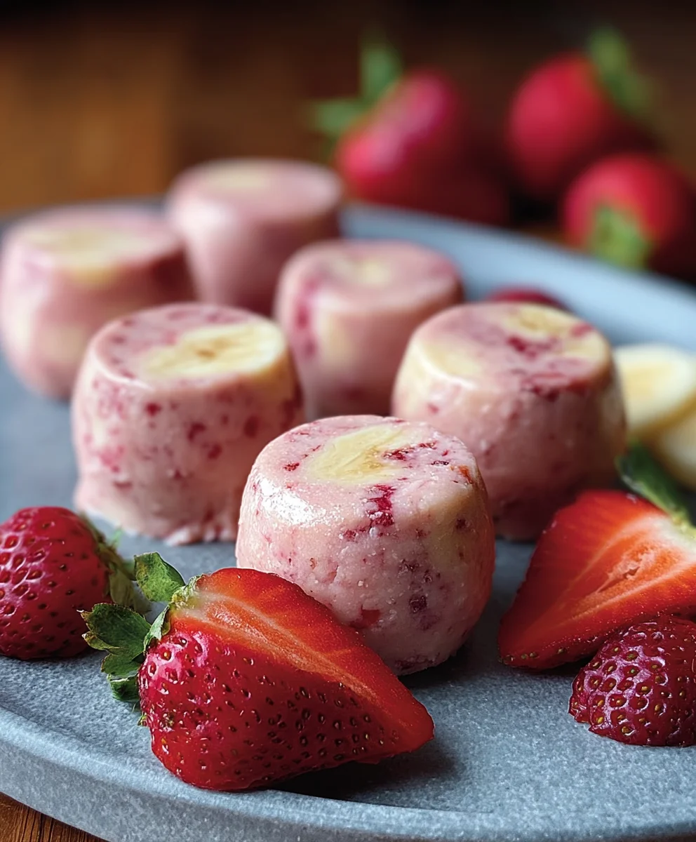 Strawberry Banana Dog Smoothie Bites-Yummy Treats
