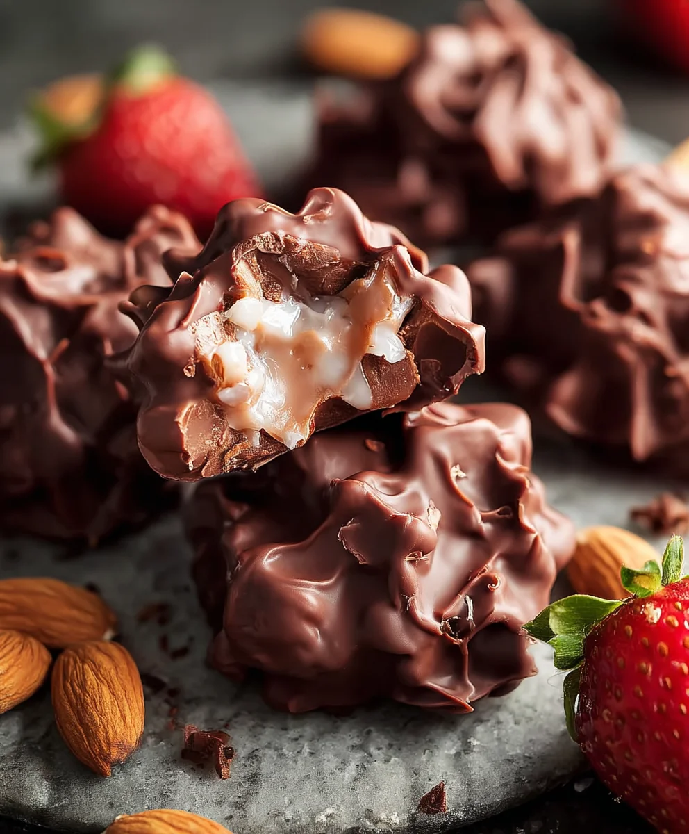 Frozen Chocolate Yogurt Clusters - Easy Dessert