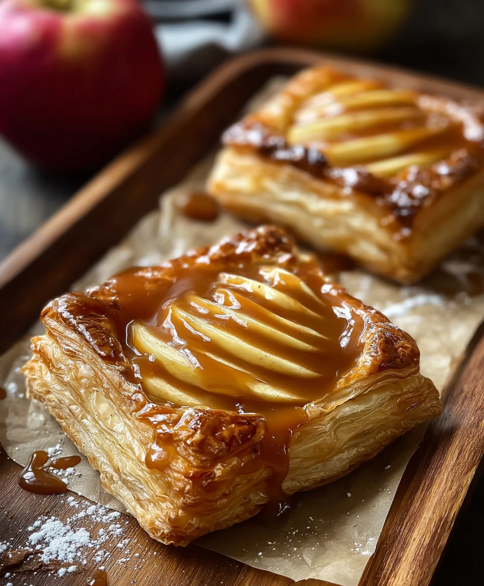 Caramel Apple Puff Pastry Delight - Easy Dessert