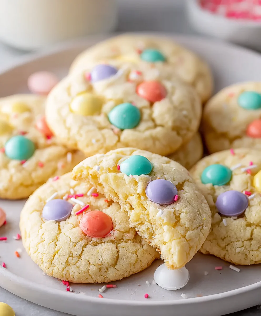 Easy Easter Cake Mix Cookies-Festive & Delicious