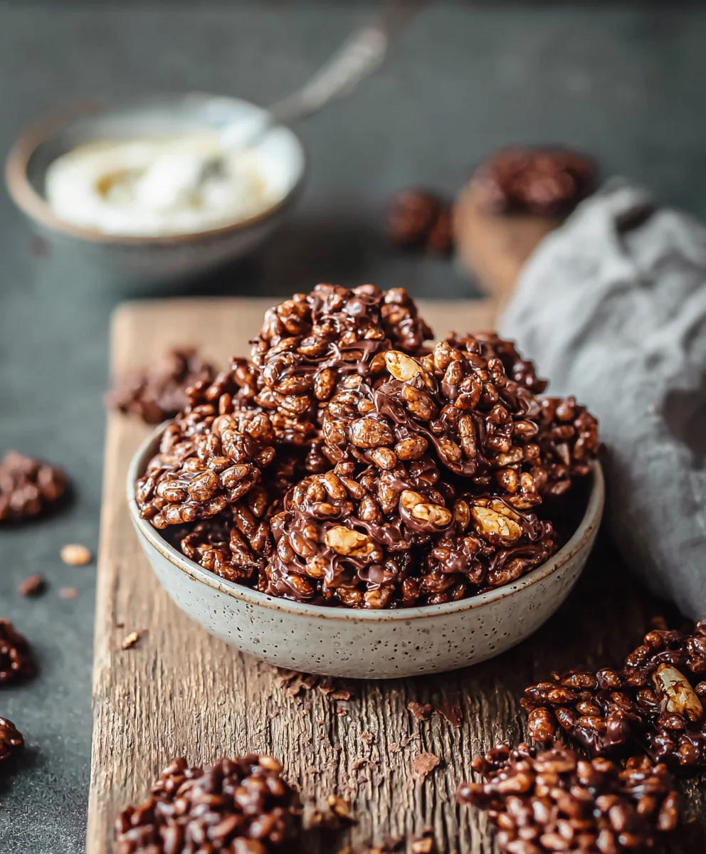 Healthy Crispy Chocolate Puffed Rice Cereal-Easy Snack