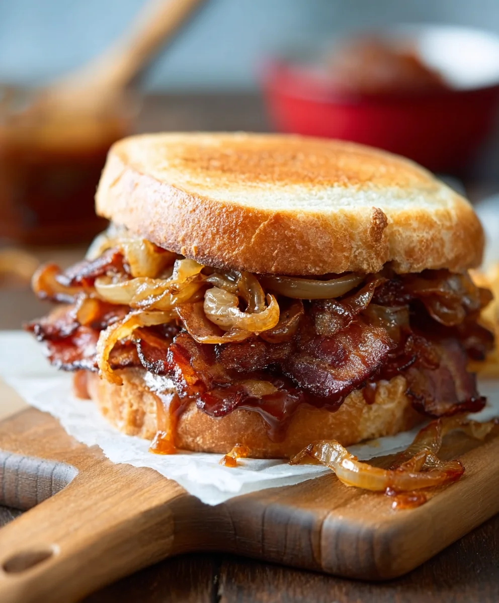 Best Beef Beef Bacon Sandwich Caramelized Onion Recipe